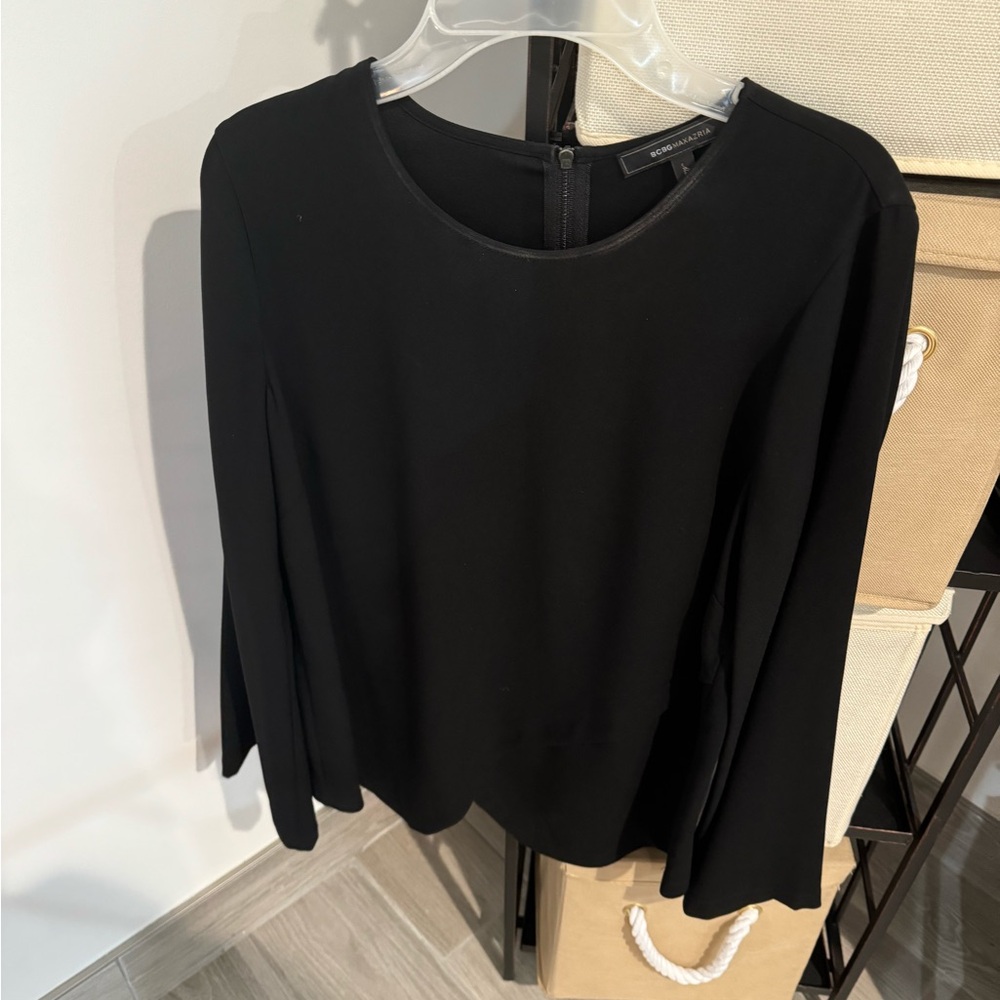 BCBGMaxAzria Black Blouse Top